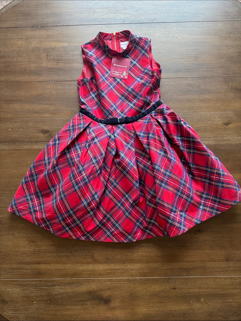 New Size 10 American Girl Pretty Plaid Tartan Christmas Dress for girls